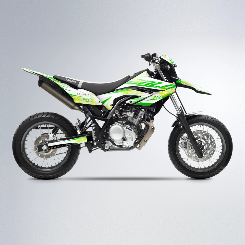 EKKE V2 Yamaha WR 125X supermoto graphics kit in Green