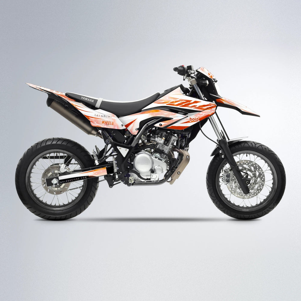 EKKE V2 Yamaha WR 125X supermoto graphics kit in Orange