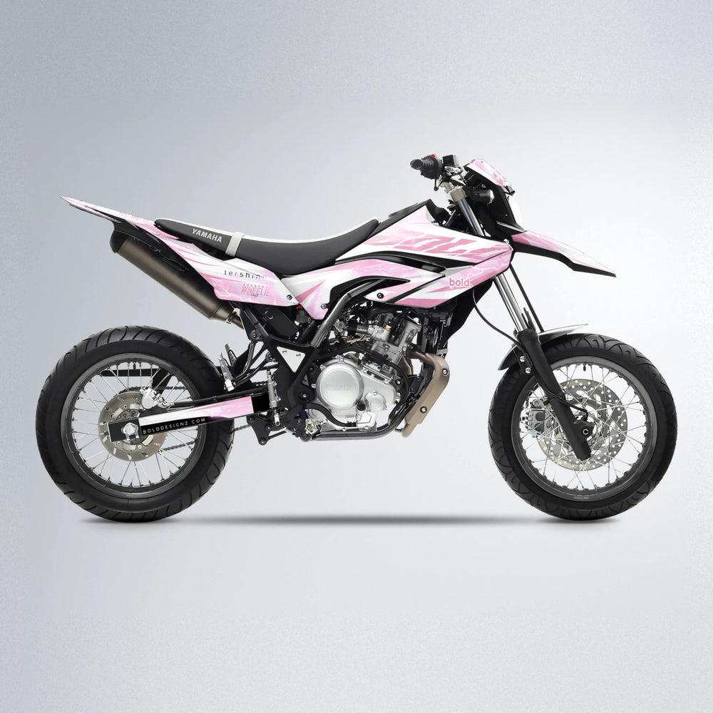 EKKE V2 Yamaha WR 125X supermoto graphics kit in Sakura Pink
