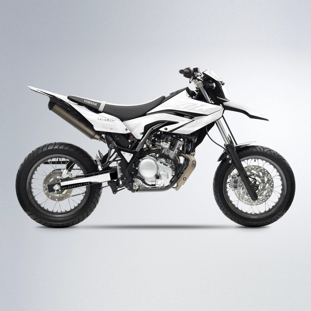 EKKE V2 Yamaha WR 125X supermoto graphics kit in White