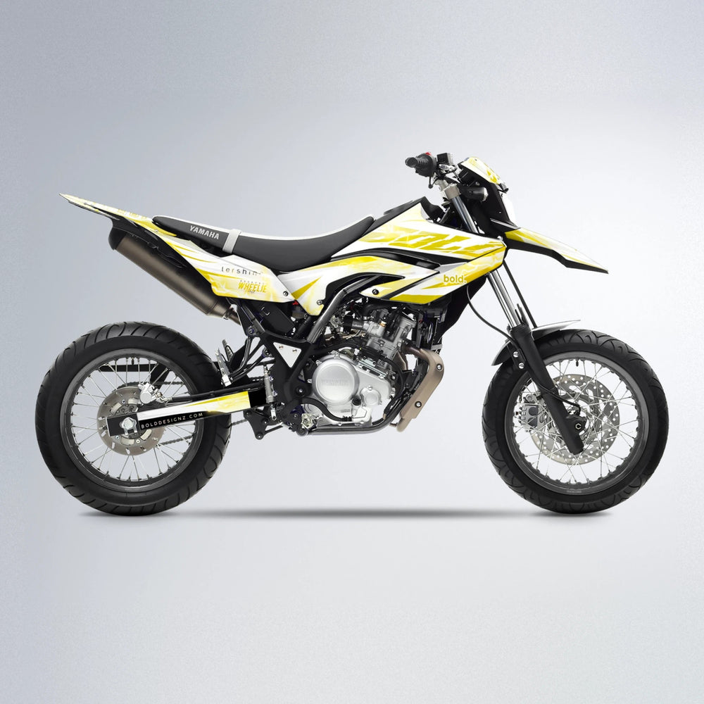 EKKE V2 Yamaha WR 125X supermoto graphics kit in Yellow