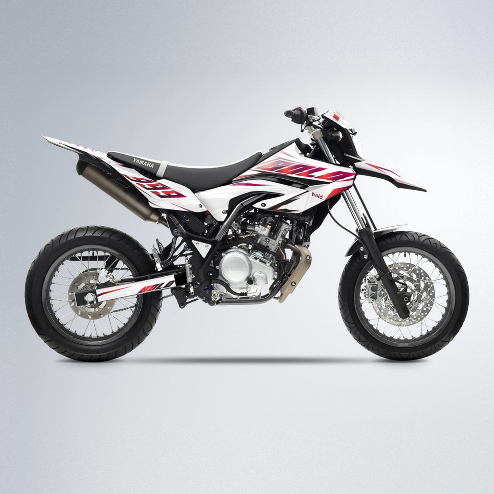 EKKE Yamaha WR 125X supermoto graphics kit in Black & Red
