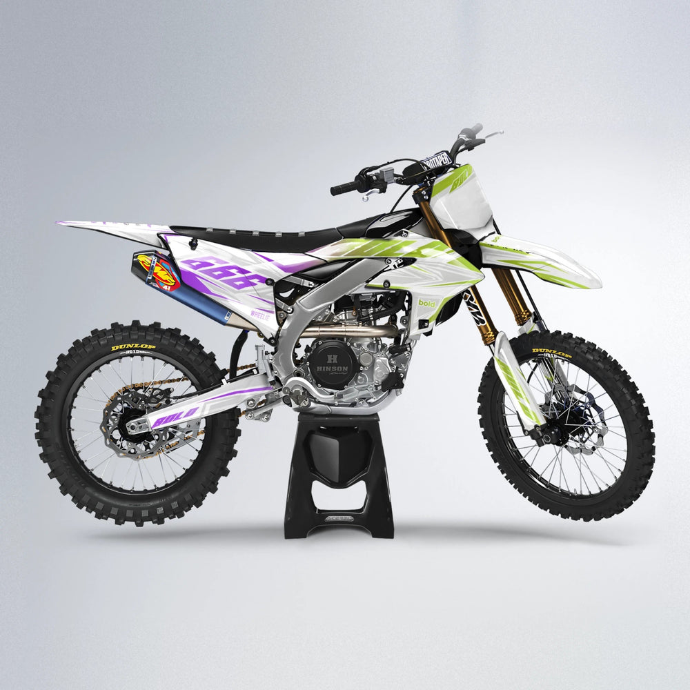 EKKE Yamaha YZF MX motocross graphics kit in Purple & Yellow