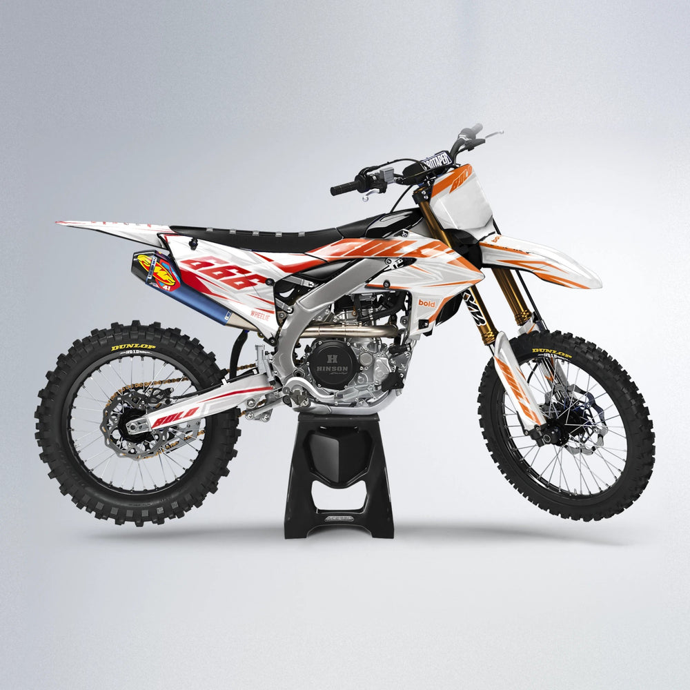 EKKE Yamaha YZF MX motocross graphics kit in Red & Orange