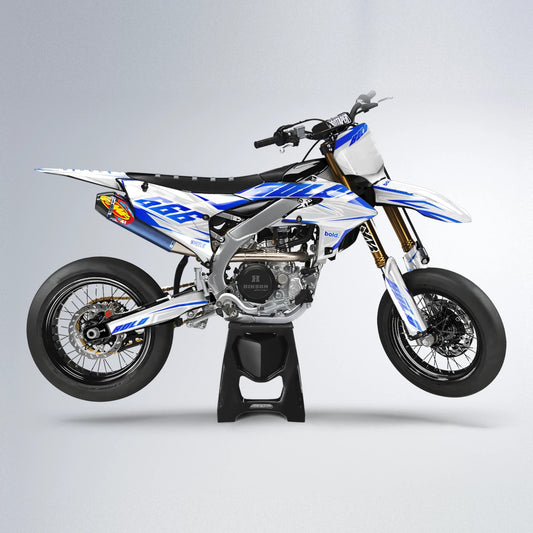 EKKE Yamaha YZF SM supermoto graphics kit in Blue