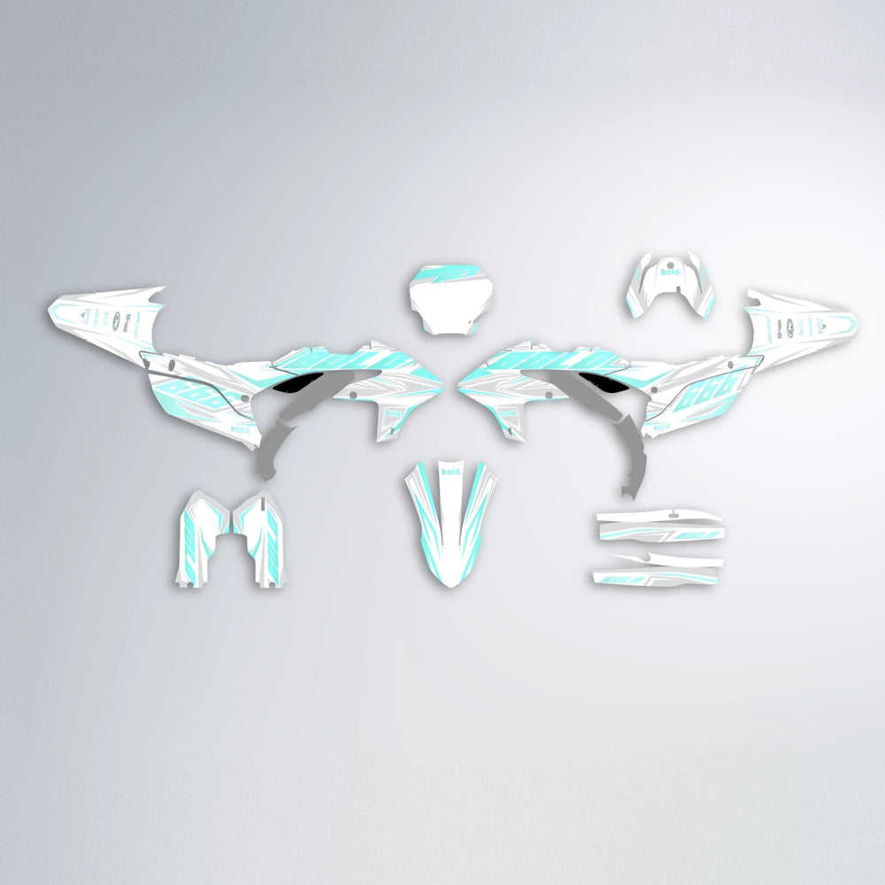 EKKE Yamaha YZF SM graphics kit parts layout in Mint