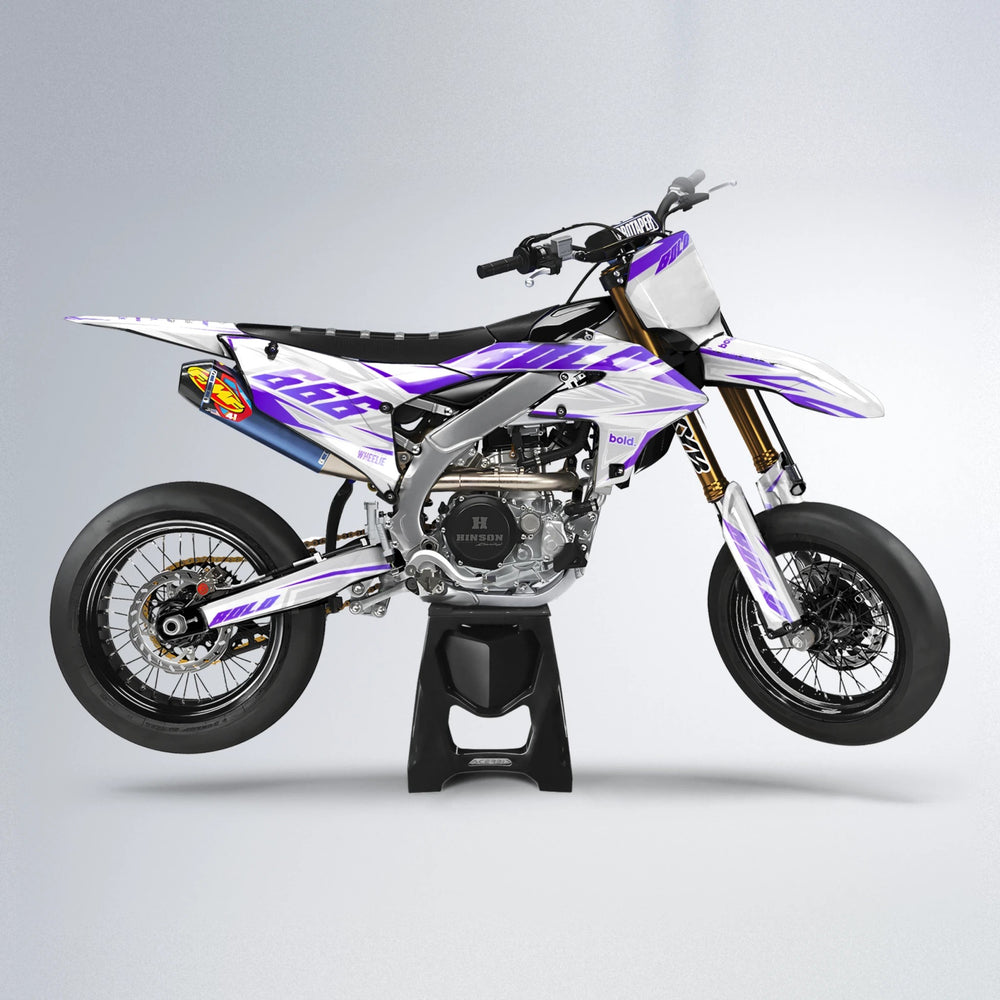 EKKE Yamaha YZF SM supermoto graphics kit in Purple