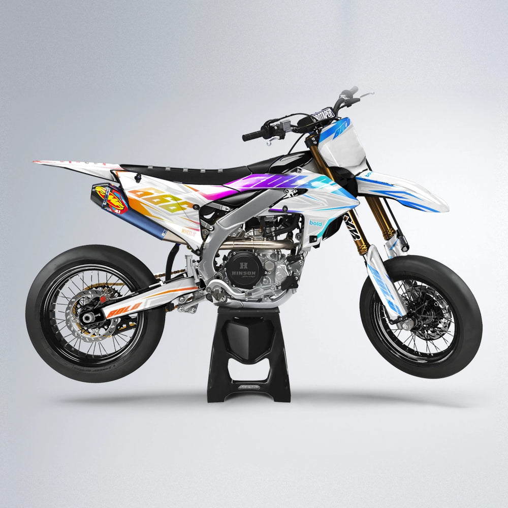 EKKE Yamaha YZF SM supermoto graphics kit in Sunset Fade