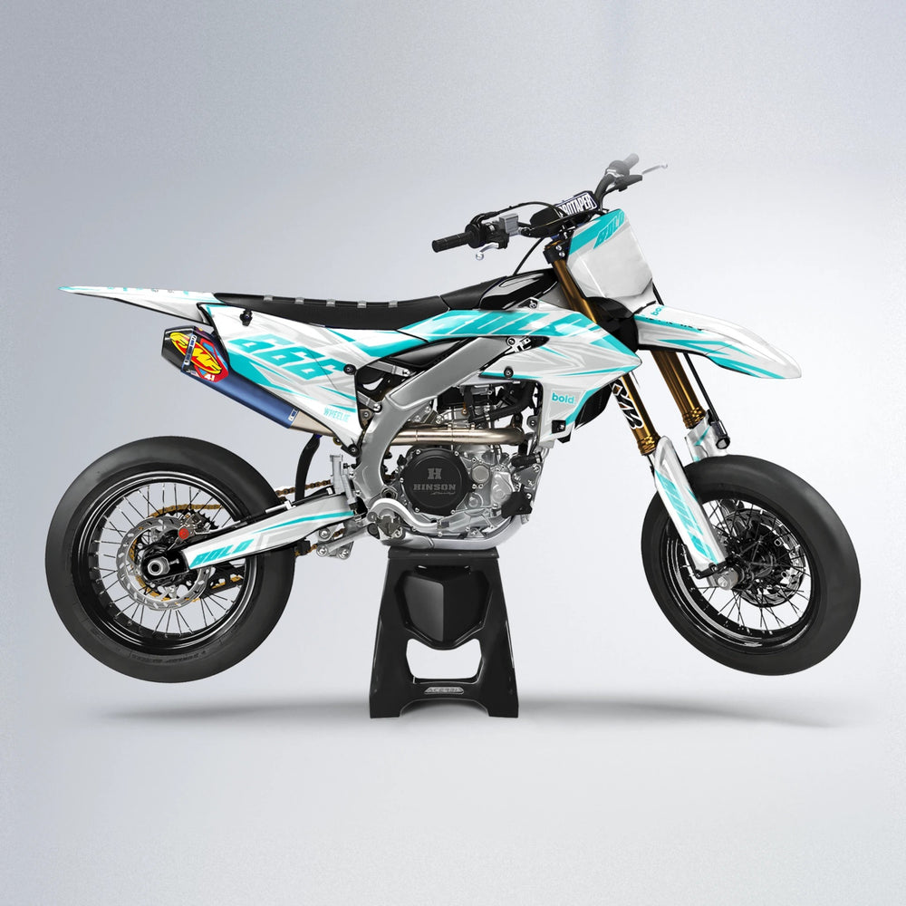 EKKE Yamaha YZF SM supermoto graphics kit in Teal