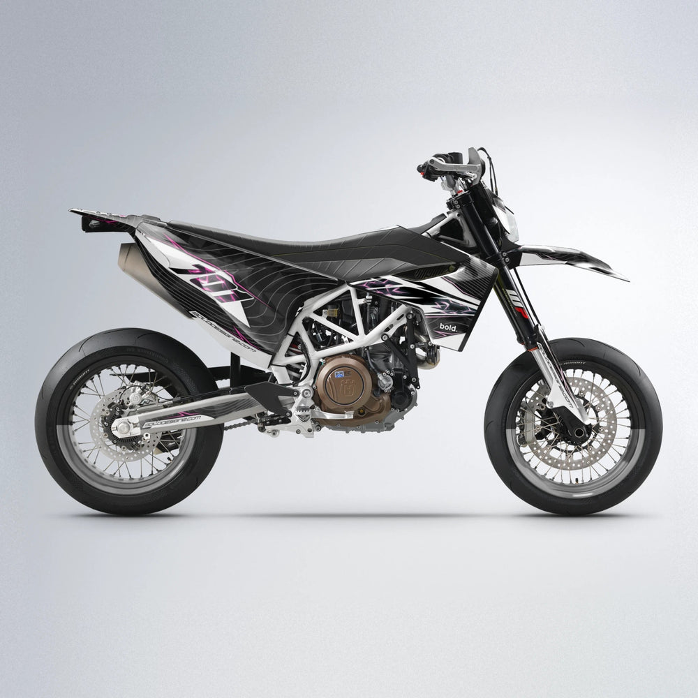 ELECTRA Husqvarna 701 supermoto graphics kit in Flamingo