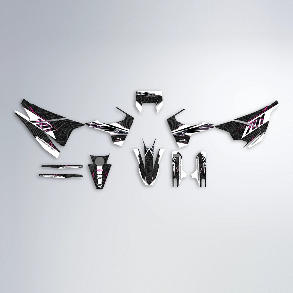 ELECTRA Husqvarna 701 graphics kit parts layout in Flamingo