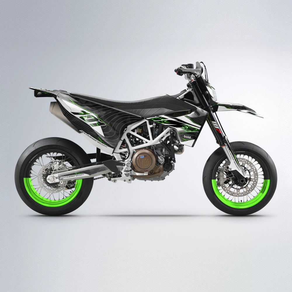ELECTRA Husqvarna 701 supermoto graphics kit in Green