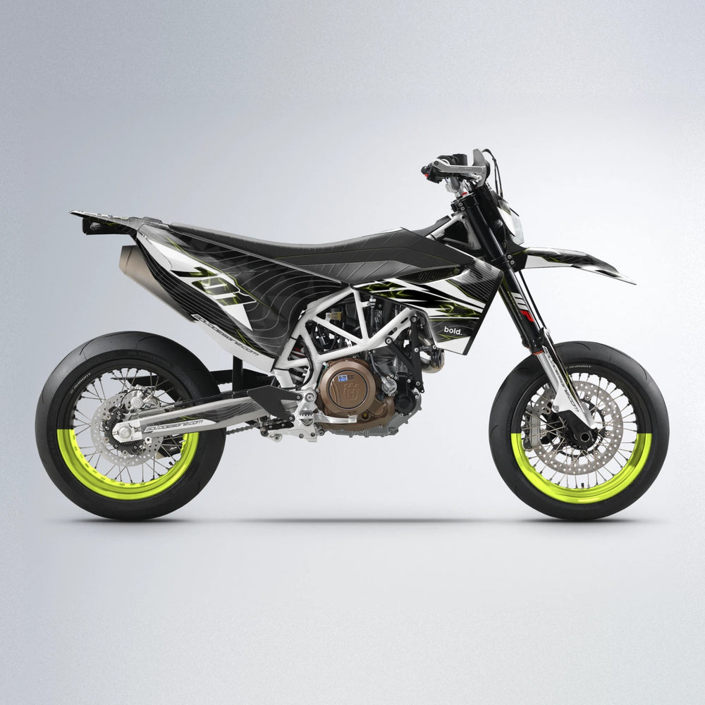 ELECTRA Husqvarna 701 supermoto graphics kit in Olive