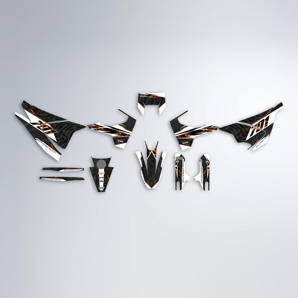 ELECTRA Husqvarna 701 graphics kit parts layout in Orange