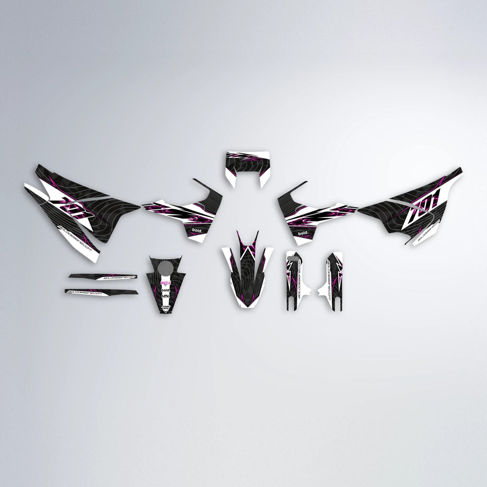 ELECTRA Husqvarna 701 graphics kit parts layout in Pink
