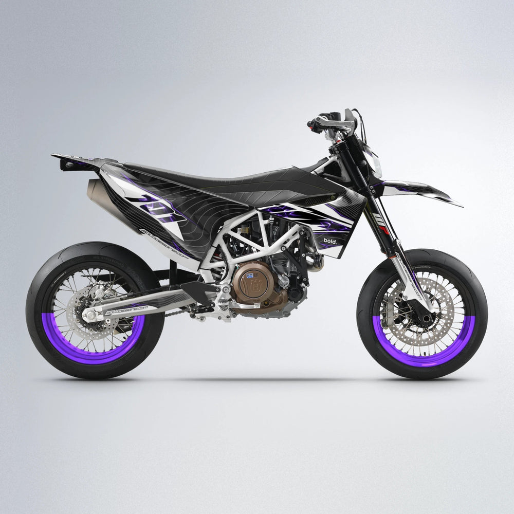 ELECTRA Husqvarna 701 supermoto graphics kit in Purple