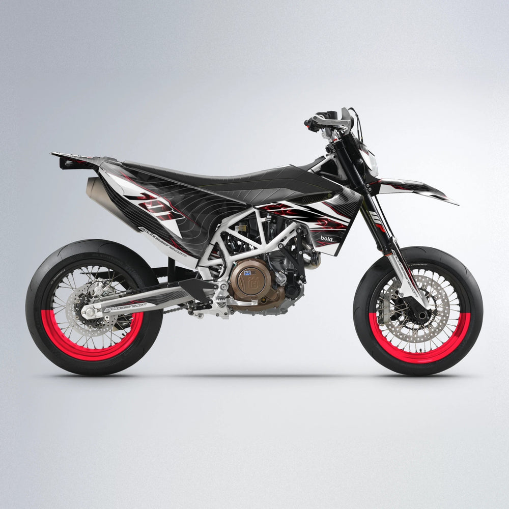 ELECTRA Husqvarna 701 supermoto graphics kit in Red
