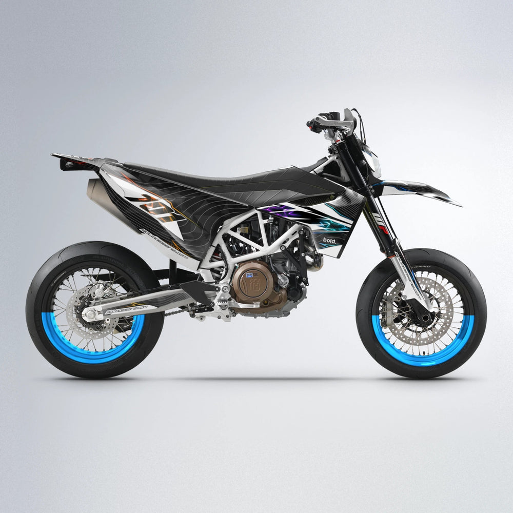 ELECTRA Husqvarna 701 supermoto graphics kit in Sunset Fade