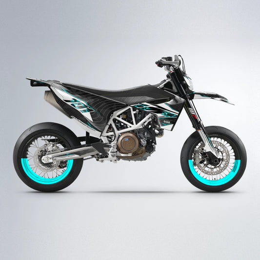 ELECTRA Husqvarna 701 supermoto graphics kit in Teal