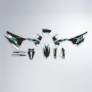 ELECTRA Husqvarna 701 graphics kit parts layout in Teal
