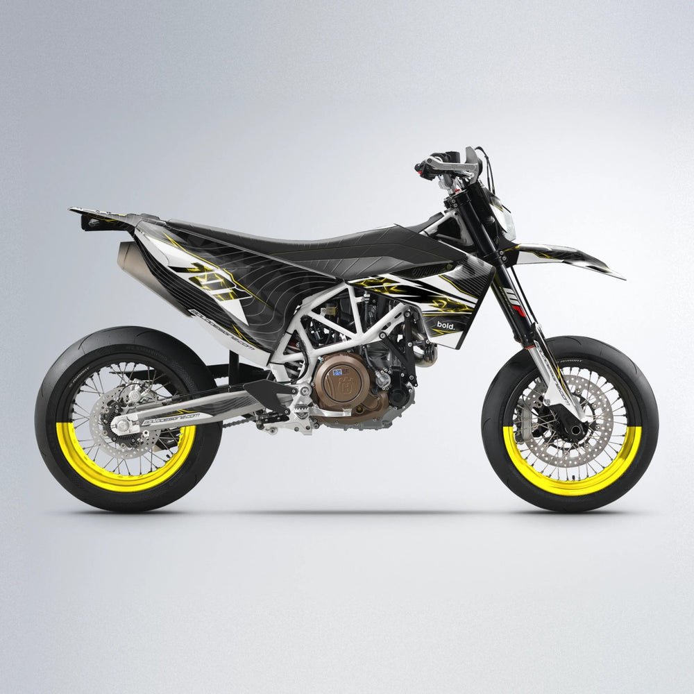 ELECTRA Husqvarna 701 supermoto graphics kit in Yellow