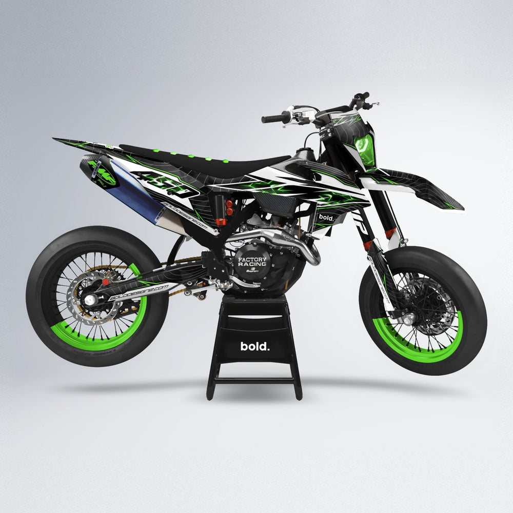 ELECTRA supermoto graphics kit in Green