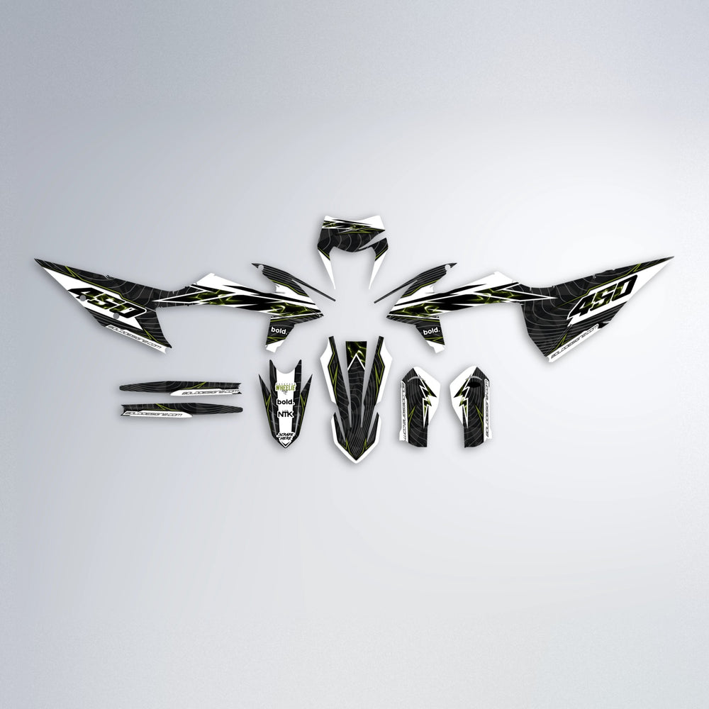 ELECTRA graphics kit parts layout in Olive