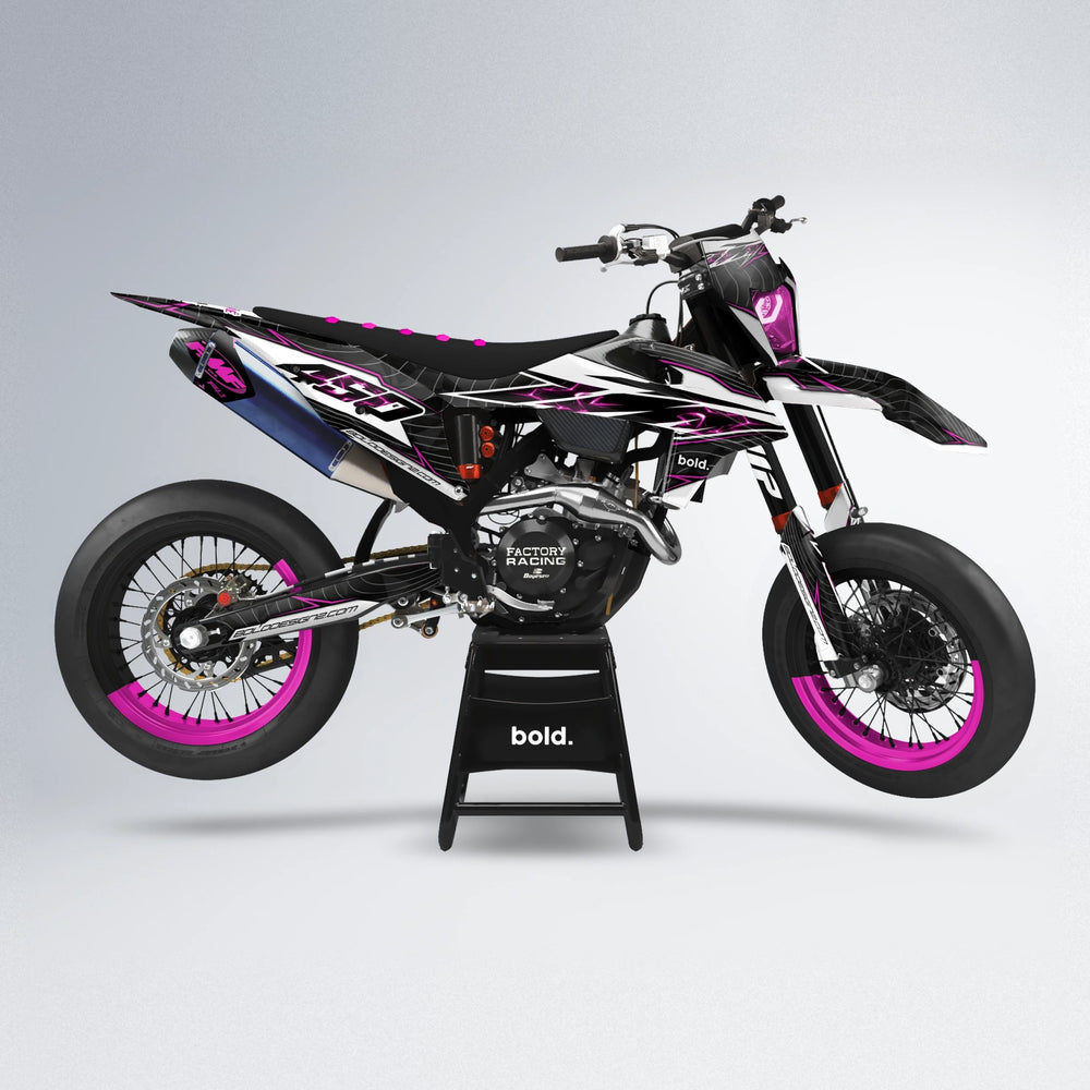 ELECTRA supermoto graphics kit in Pink