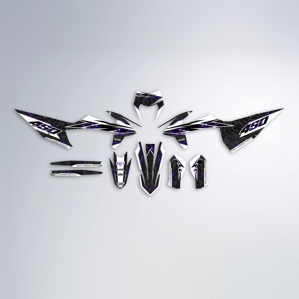 ELECTRA graphics kit parts layout in Purple