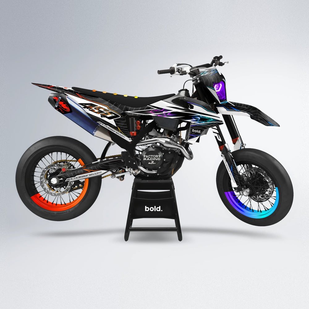 ELECTRA supermoto graphics kit in Sunset Fade