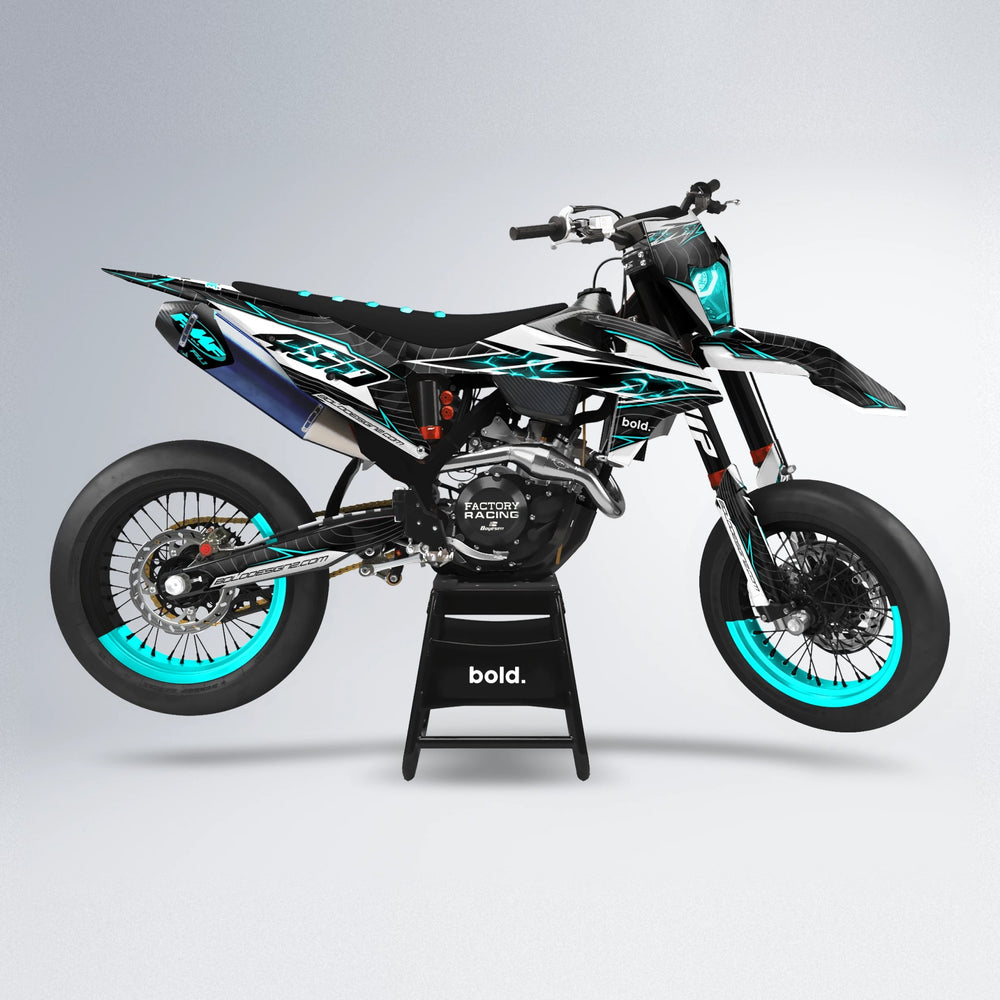 ELECTRA supermoto graphics kit in Teal