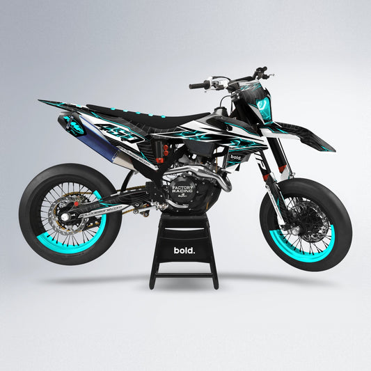 ELECTRA supermoto graphics kit in Teal
