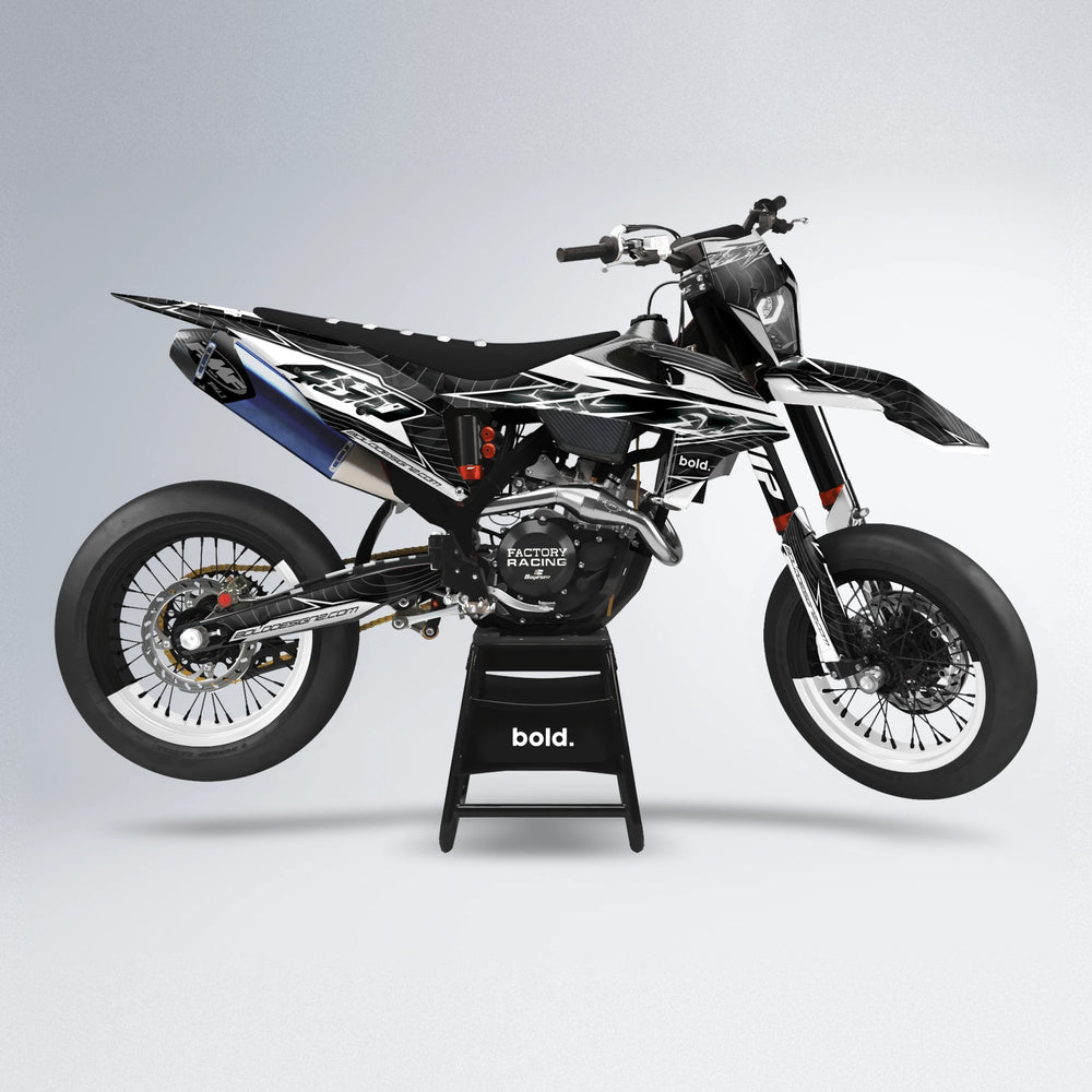 ELECTRA supermoto graphics kit in White