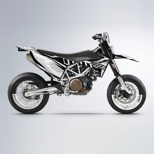 ELEMENT Husqvarna 701 supermoto graphics kit in Black & White