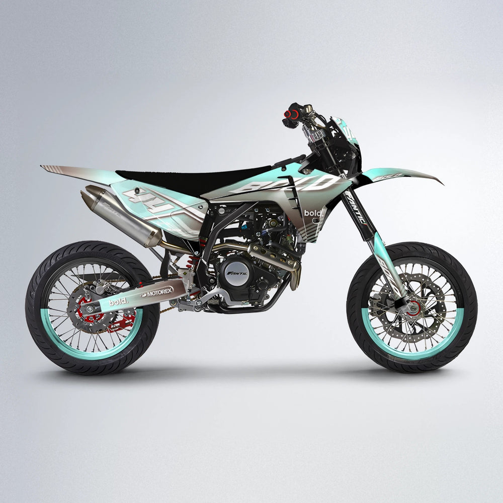 EMBER Fantic supermoto graphics kit in Mint