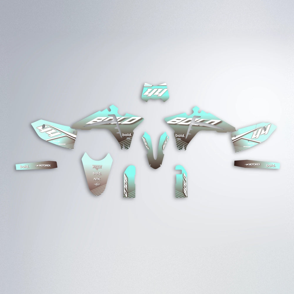 EMBER Fantic graphics kit parts layout in Mint