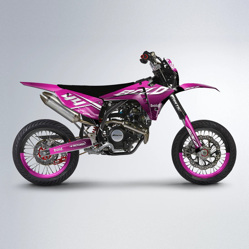 EMBER Fantic supermoto graphics kit in Pink