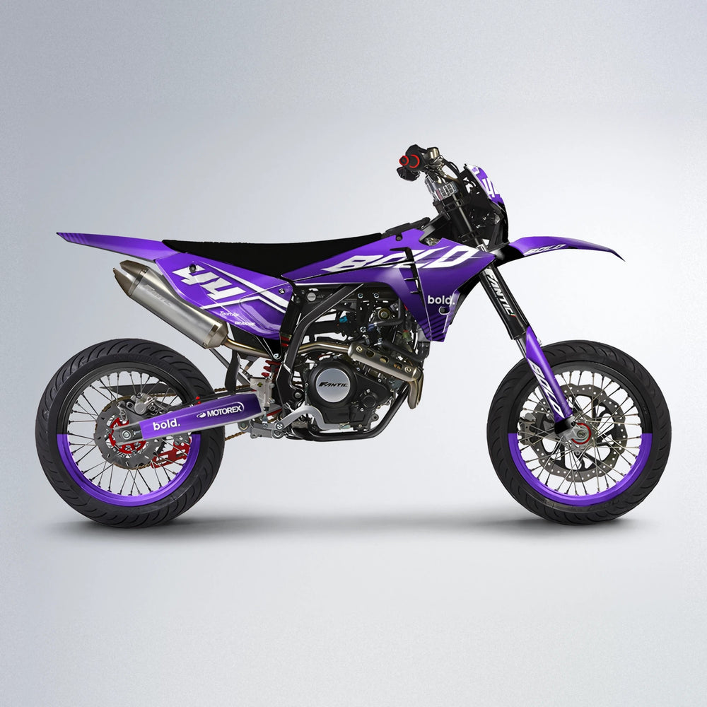EMBER Fantic supermoto graphics kit in Purple