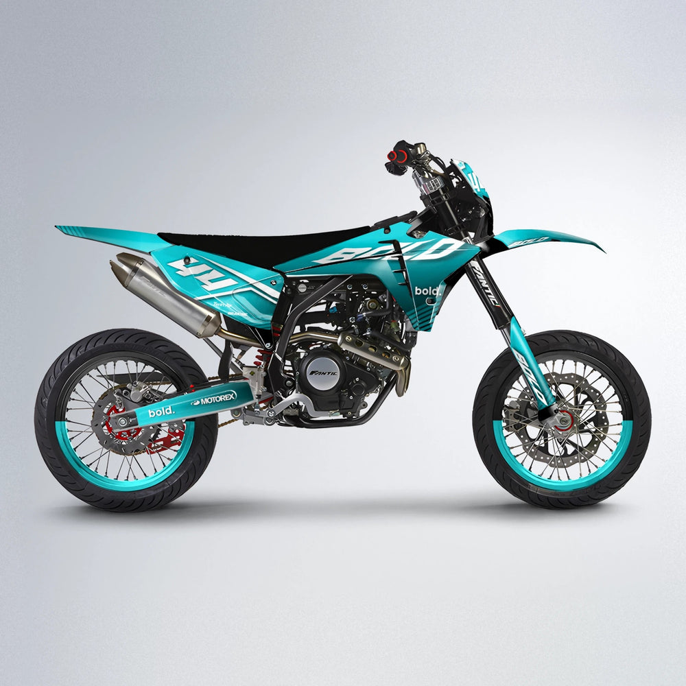 EMBER Fantic supermoto graphics kit in Teal