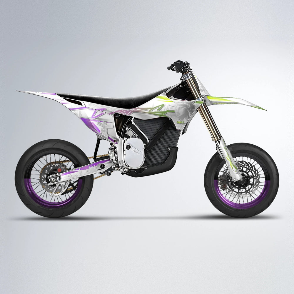 EMPIRE Stark Varg SM supermoto graphics kit in Purple & Yellow