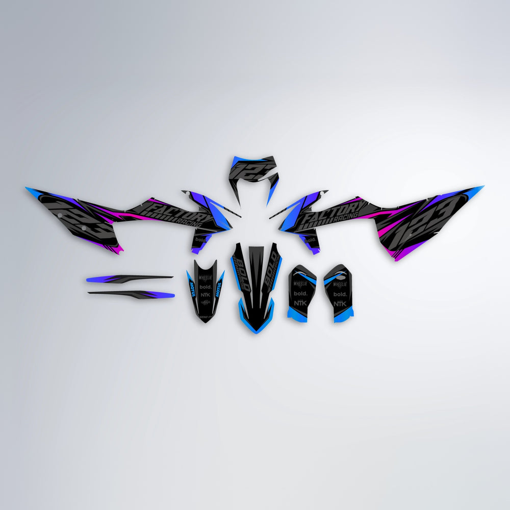 ENEMY graphics kit parts layout in Blue Purple Fade