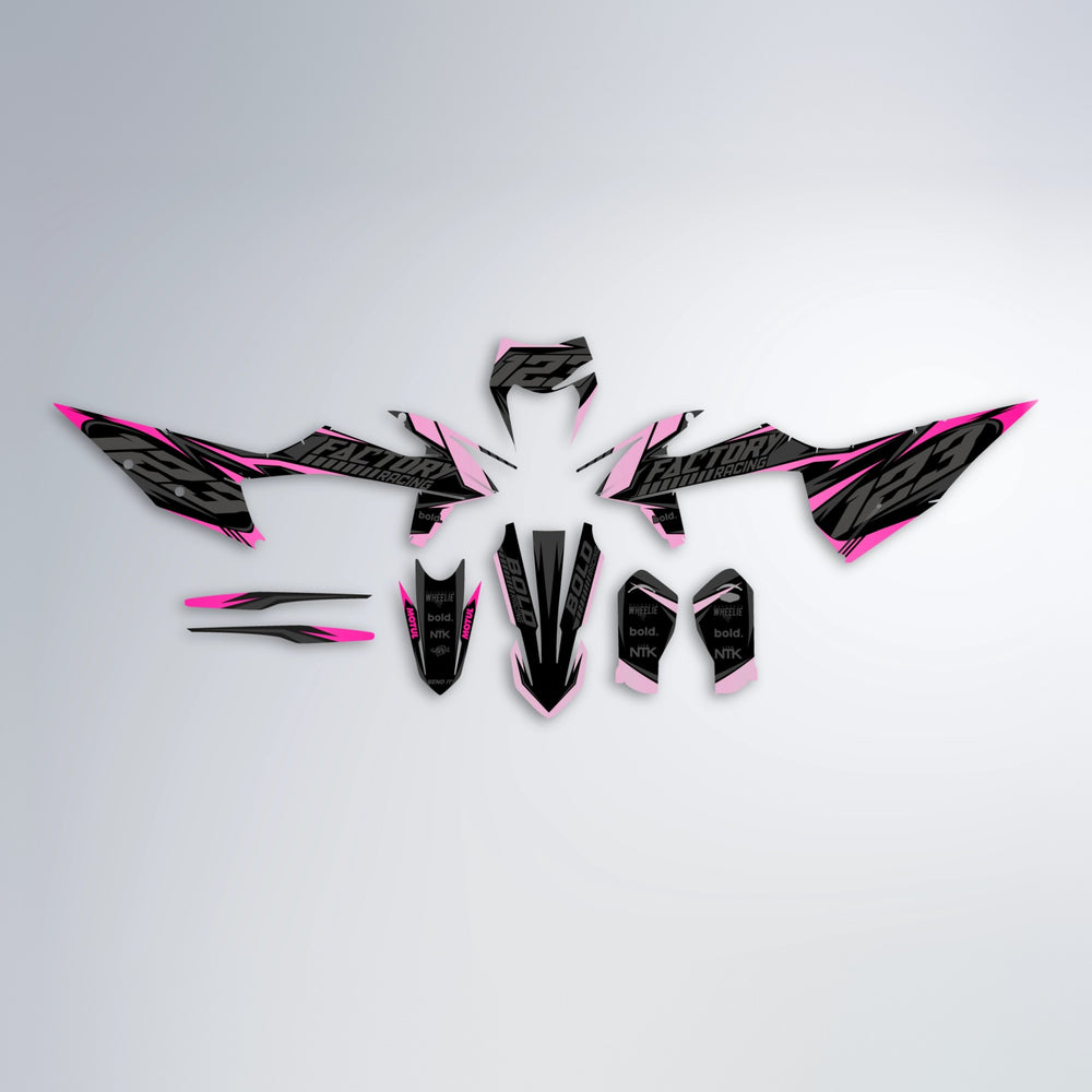 ENEMY graphics kit parts layout in Flamingo