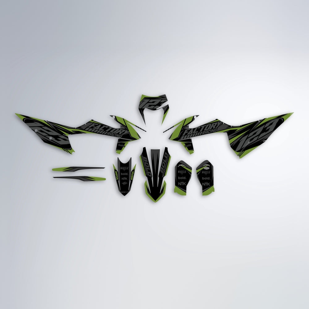 ENEMY graphics kit parts layout in Olive