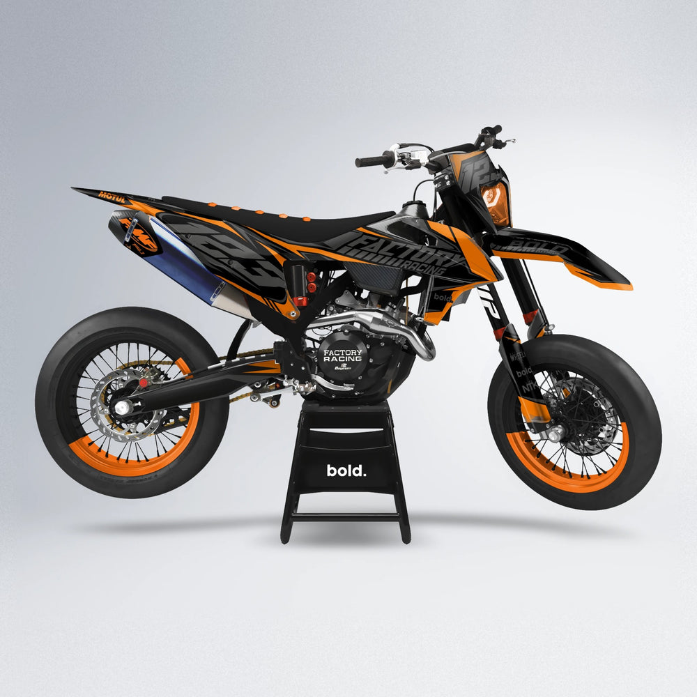 ENEMY supermoto graphics kit in Orange