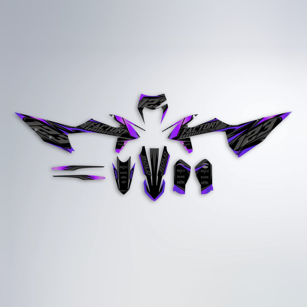 ENEMY graphics kit parts layout in Purple Chrome