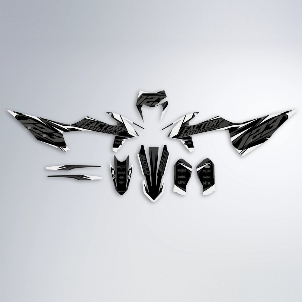 ENEMY graphics kit parts layout in White