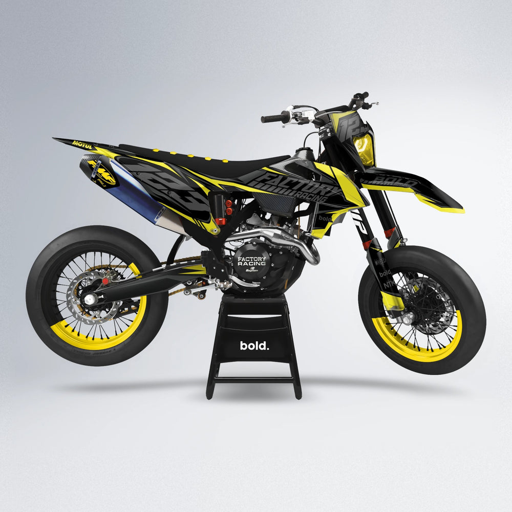 ENEMY supermoto graphics kit in Yellow