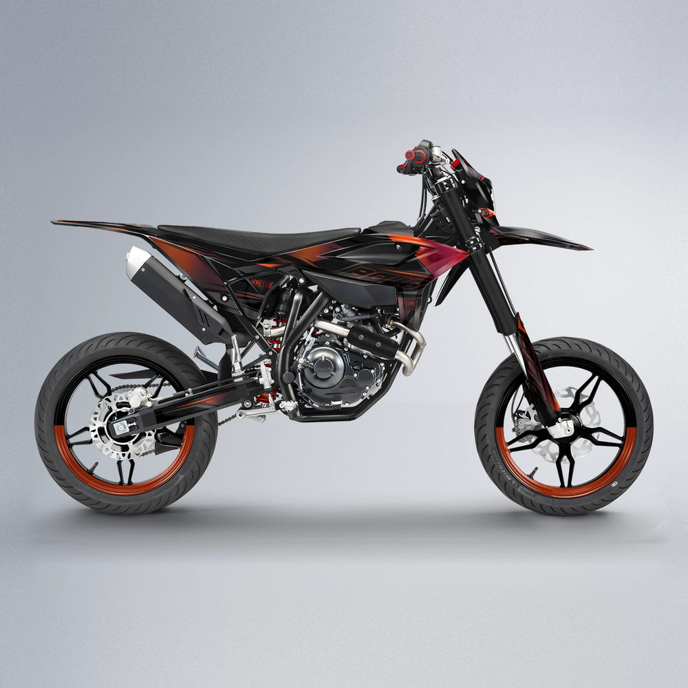 EVO Beta supermoto graphics kit in Black & Red
