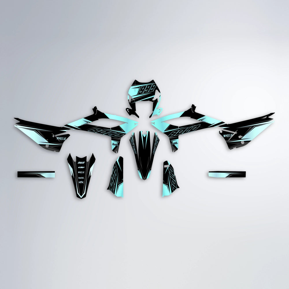 EVO Beta graphics kit parts layout in Mint