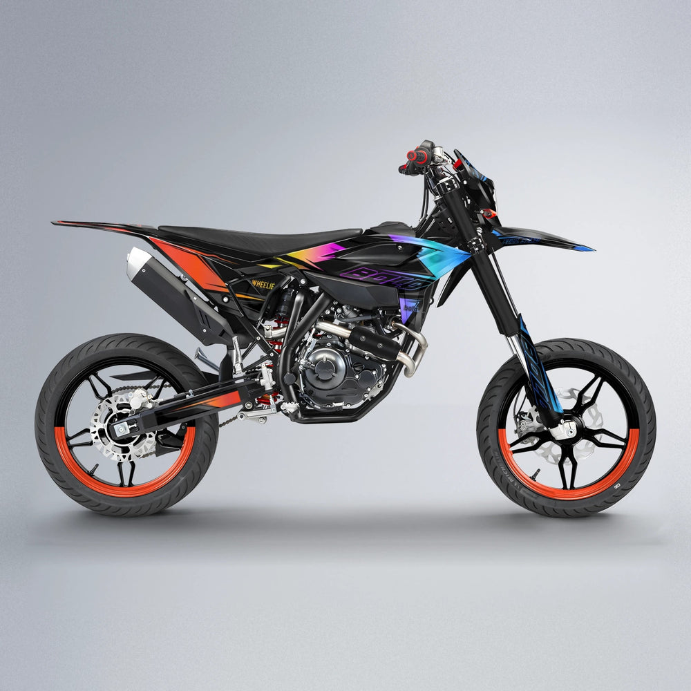 EVO Beta supermoto graphics kit in Sunset Fade
